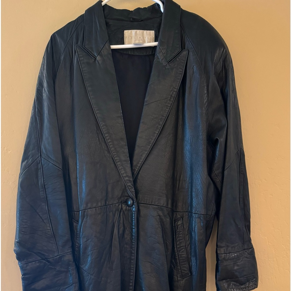 Long leather trench coat (duster)